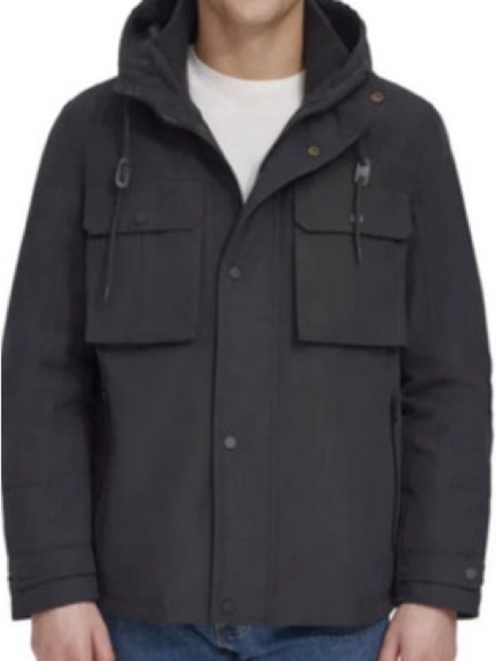 Marc New York Andrew Marc Hooded Utility Shirt Jacket M